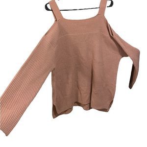 Soho Jeans New York & Company NWT Dusty Rose Cold Shoulder Casual Knit Sweater